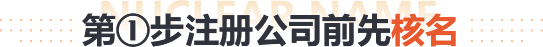 注册公司前先核名